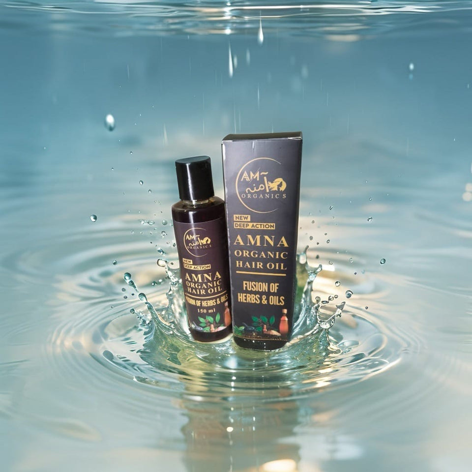 Amna Organics Hair Oil – Herbal Blend for Hair Growth, Shine & Dandruff Control