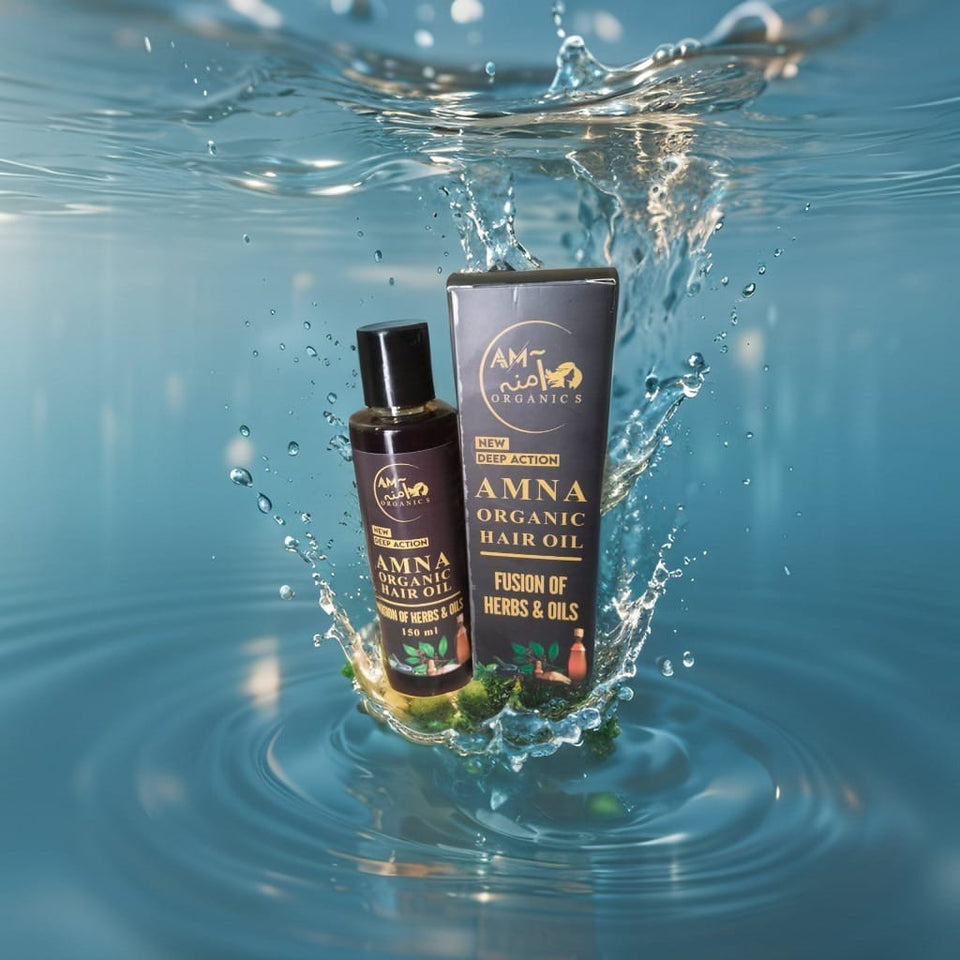 Amna Organics Hair Oil – Herbal Blend for Hair Growth, Shine & Dandruff Control