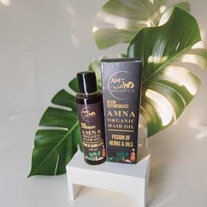 Amna Organics Hair Oil – Herbal Blend for Hair Growth, Shine & Dandruff Control