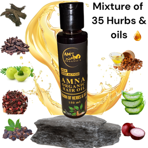 Amna Organic Hair Oil – Pure Herbal Formula for Long, Shiny & Healthy Hair